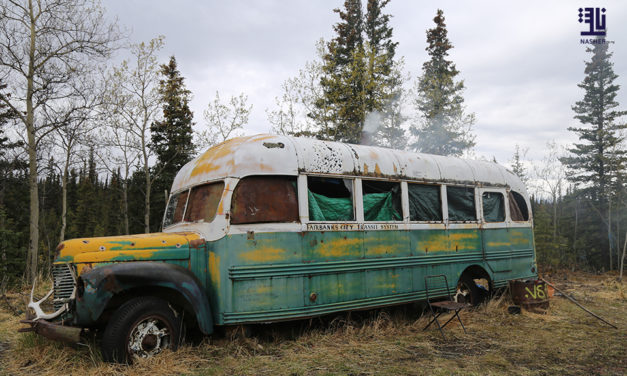 The bus from ‘Into the Wild’ airlifted to new location