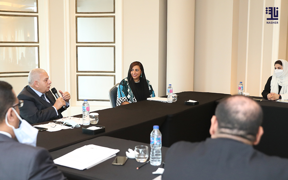 Bodour Al Qasimi meets members of the Arab and Egyptian Publishing Associations